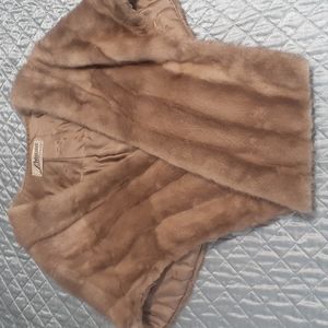 Littman Furriers mink caplet/stole , vintage 1950's .